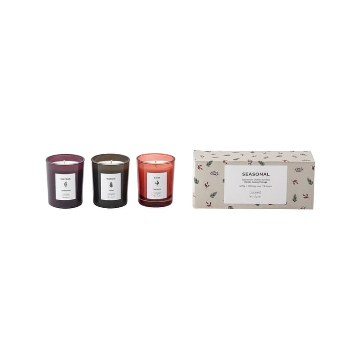 SEASONAL scented candle 3-pack, 75 g Illume x Bloomingville