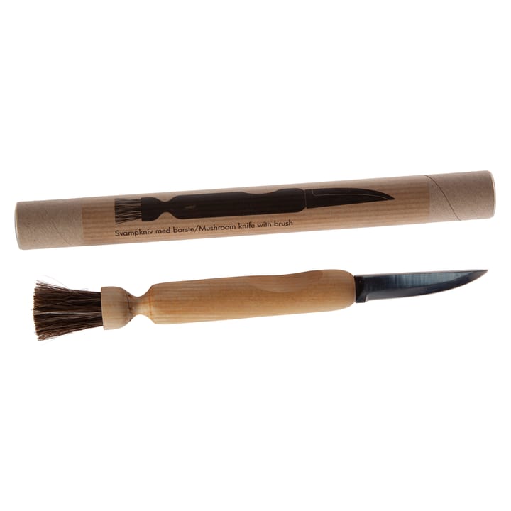 Iris Hantverk mushroom knife with brush, birch Iris Hantverk