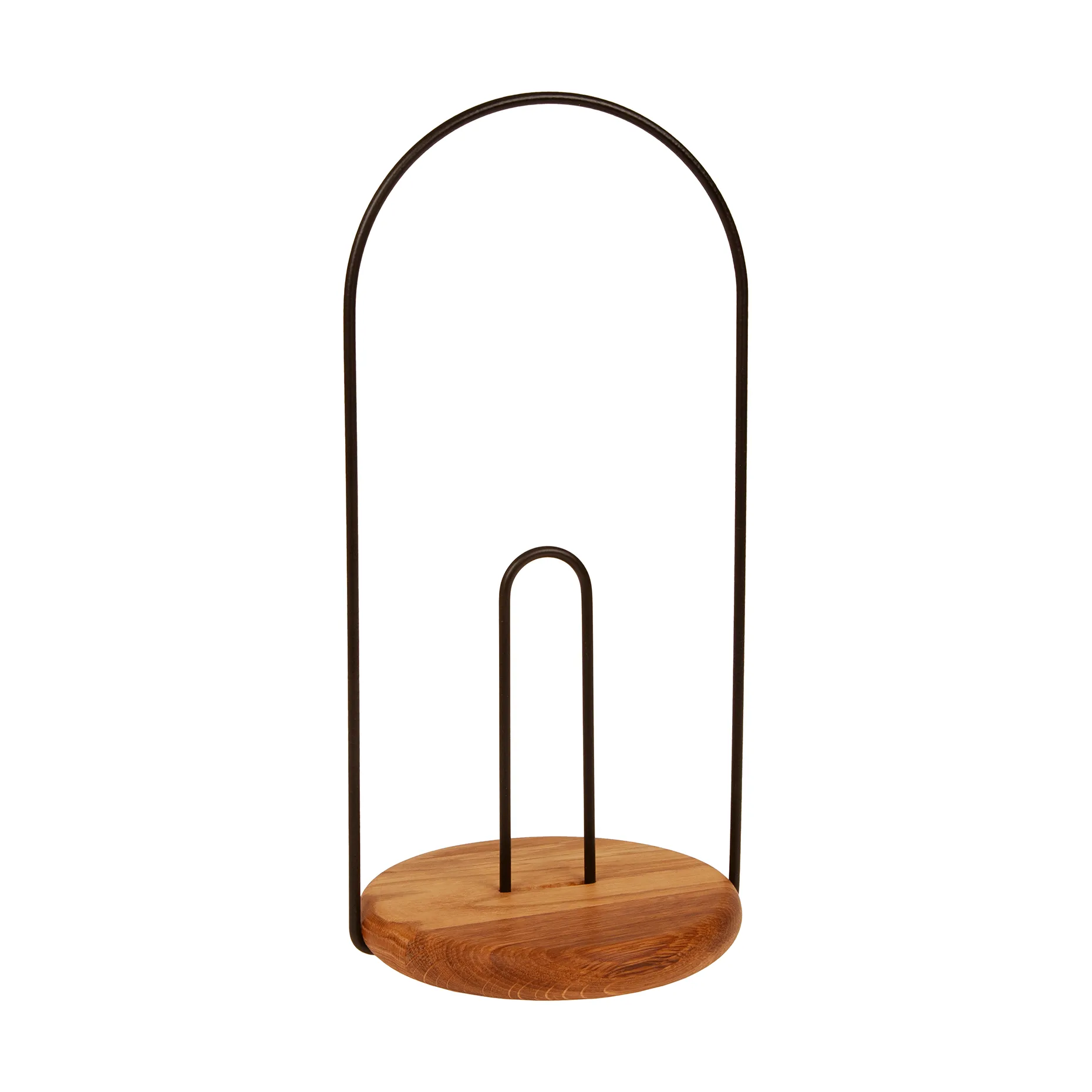 Iris Hantverk paper towel holder, Oiled oak-metal, Ø14.8 cm Iris Hantverk
