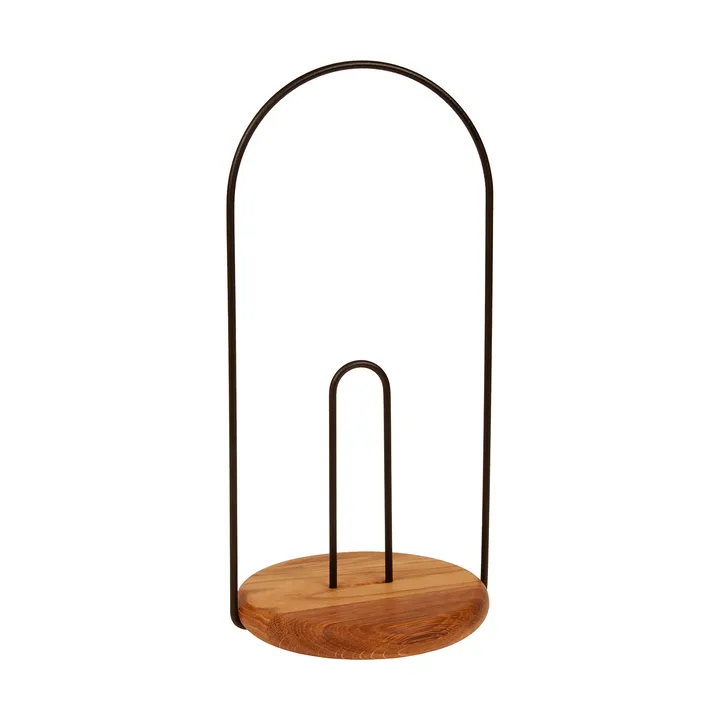 Iris Hantverk paper towel holder - Oiled oak-metal, Ø14.8 cm - Iris Hantverk