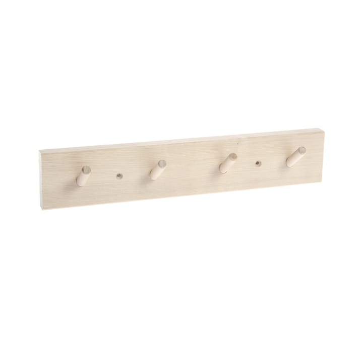 Knoppbräda hook rack birch wood, 4 hooks Iris Hantverk