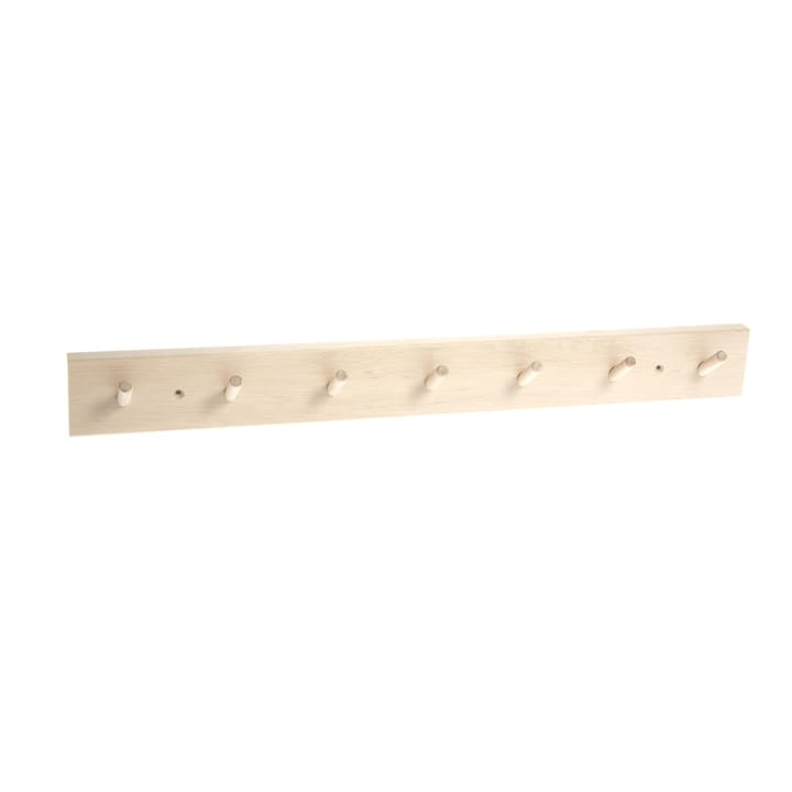 Knoppbräda hook rack birch wood - 7 hooks - Iris Hantverk