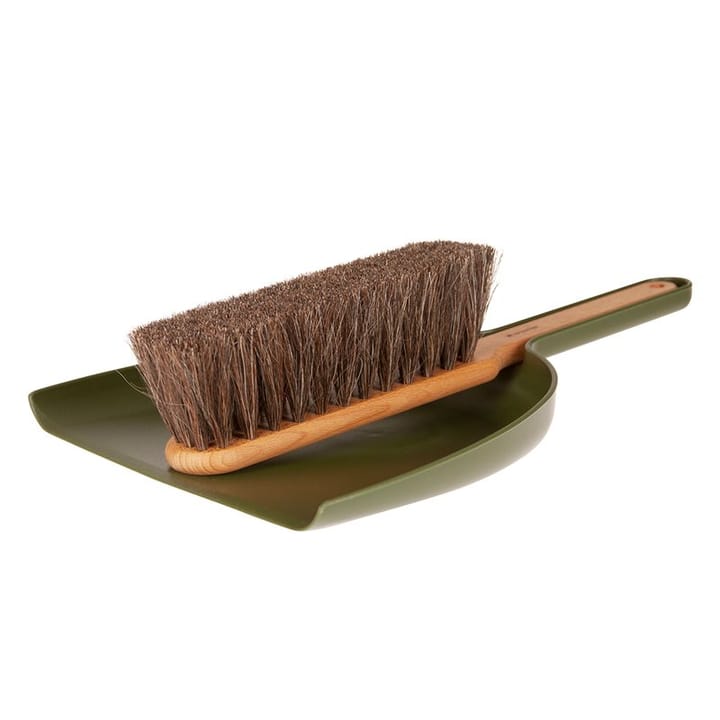 Short Broom and Dustpan set - Moss green - Iris Hantverk