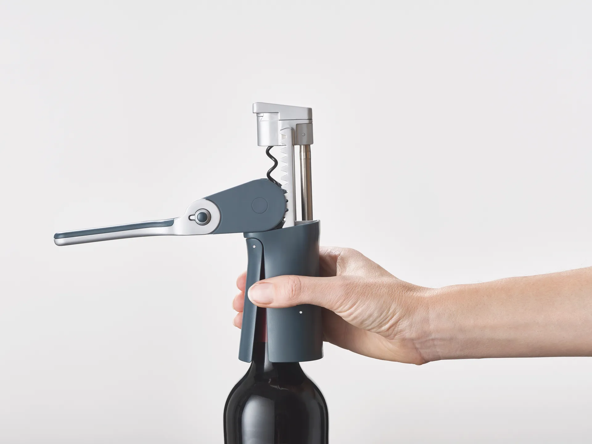 Barwise compact lever corkscrew 12.6 cm, Blue Joseph Joseph