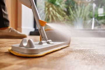 Cleantech 2-in-1 floor mop with scrubber - Light Stone - Joseph Joseph