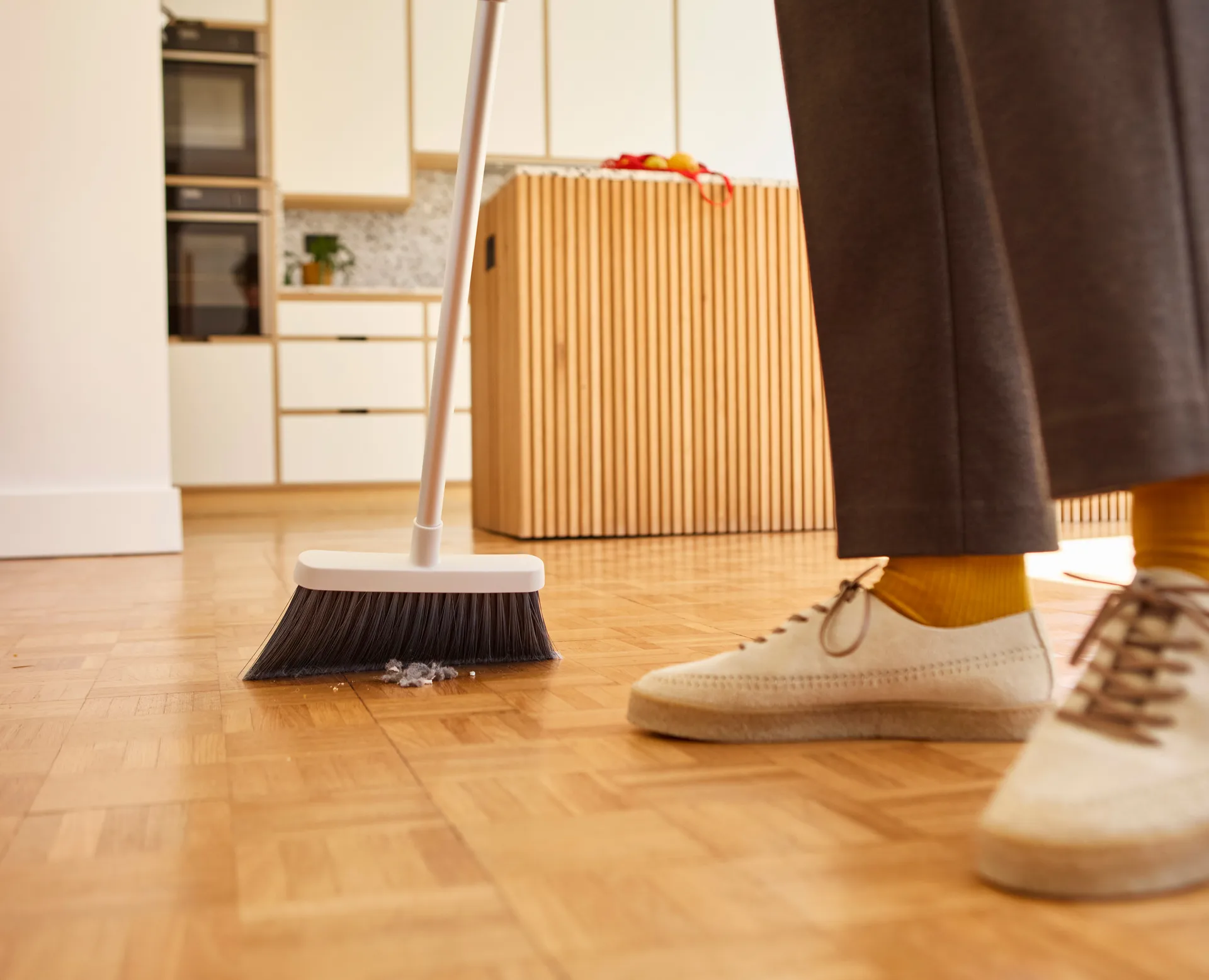 Cleantech wall-mounted dustpan brush, Stone Joseph Joseph