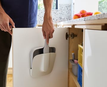 Cleantech wall-mounted dustpan brush with shovel - Stone - Joseph Joseph