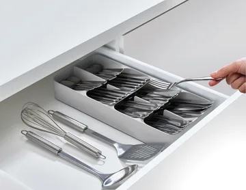 Drawerstore cutlery tray large 39.4 cm - Grey - Joseph Joseph