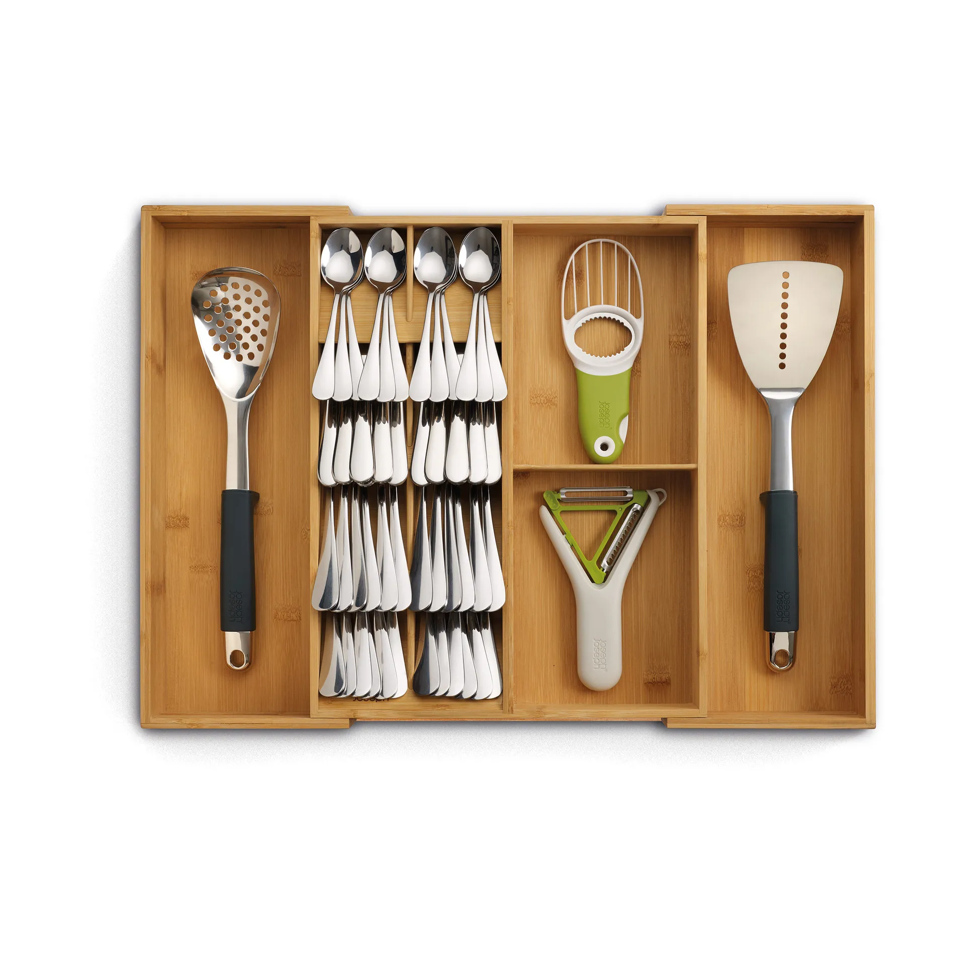 Drawerstore expandable cutlery tray, Bamboo Joseph Joseph