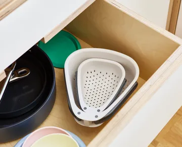 Droplet foldable colander stone - Large - Joseph Joseph