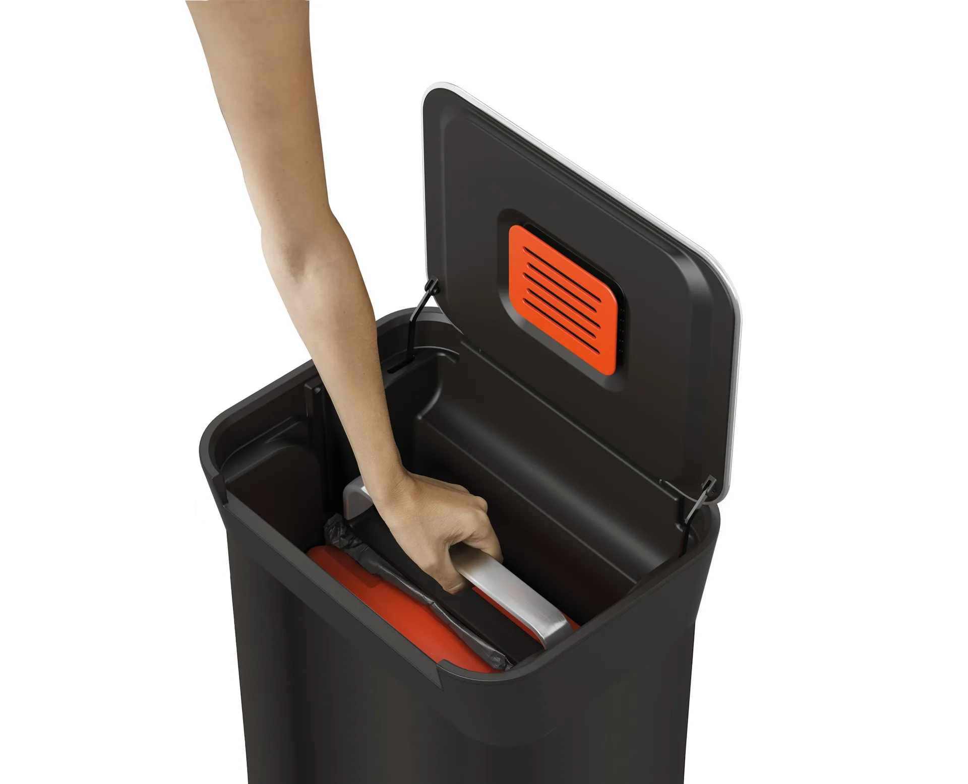 Joseph Joseph Titan trash compactor pedal bin 30 L, Carbon black Joseph Joseph
