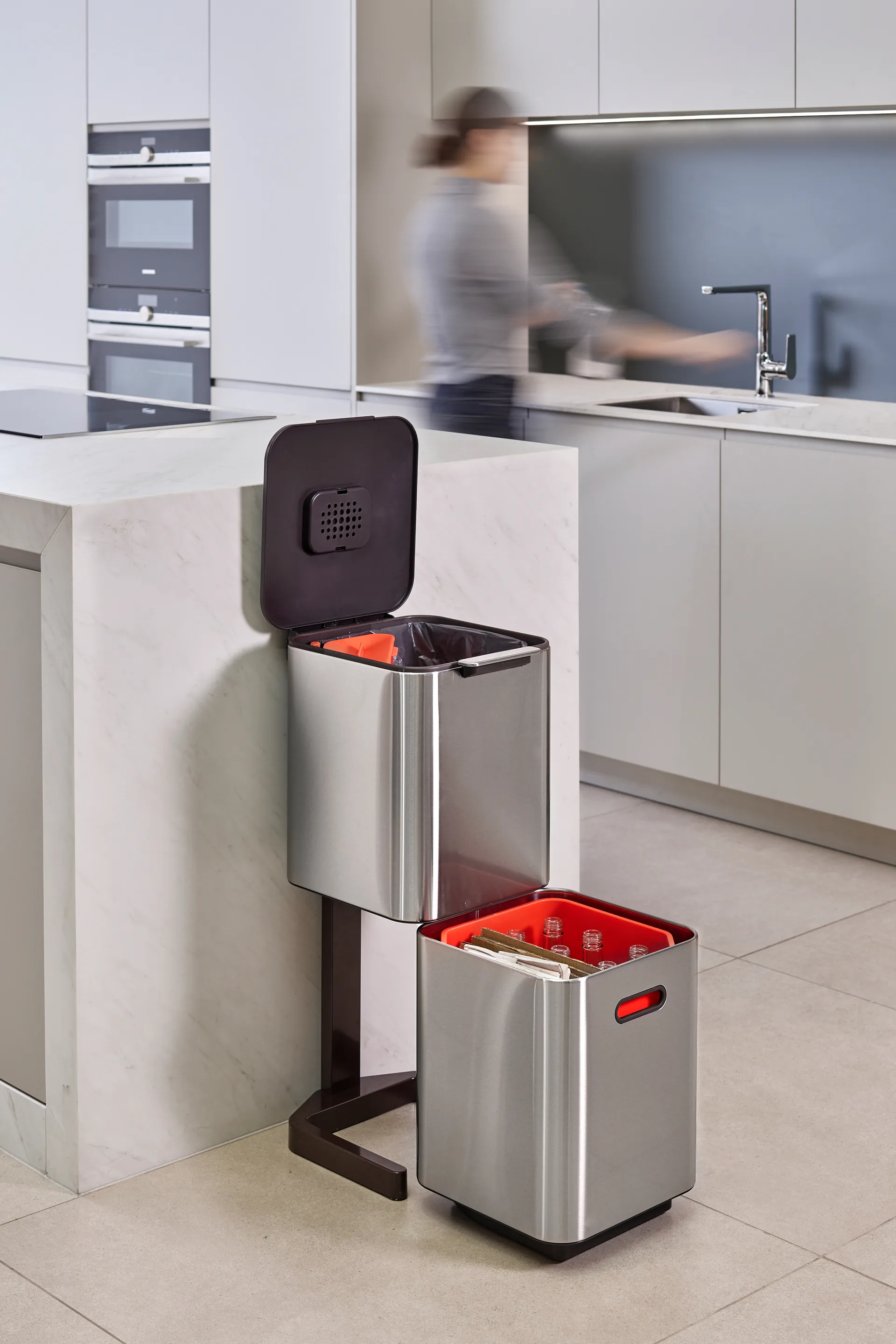 Joseph Joseph Totem Compact trash bin 40 L, Stainless steel Joseph Joseph