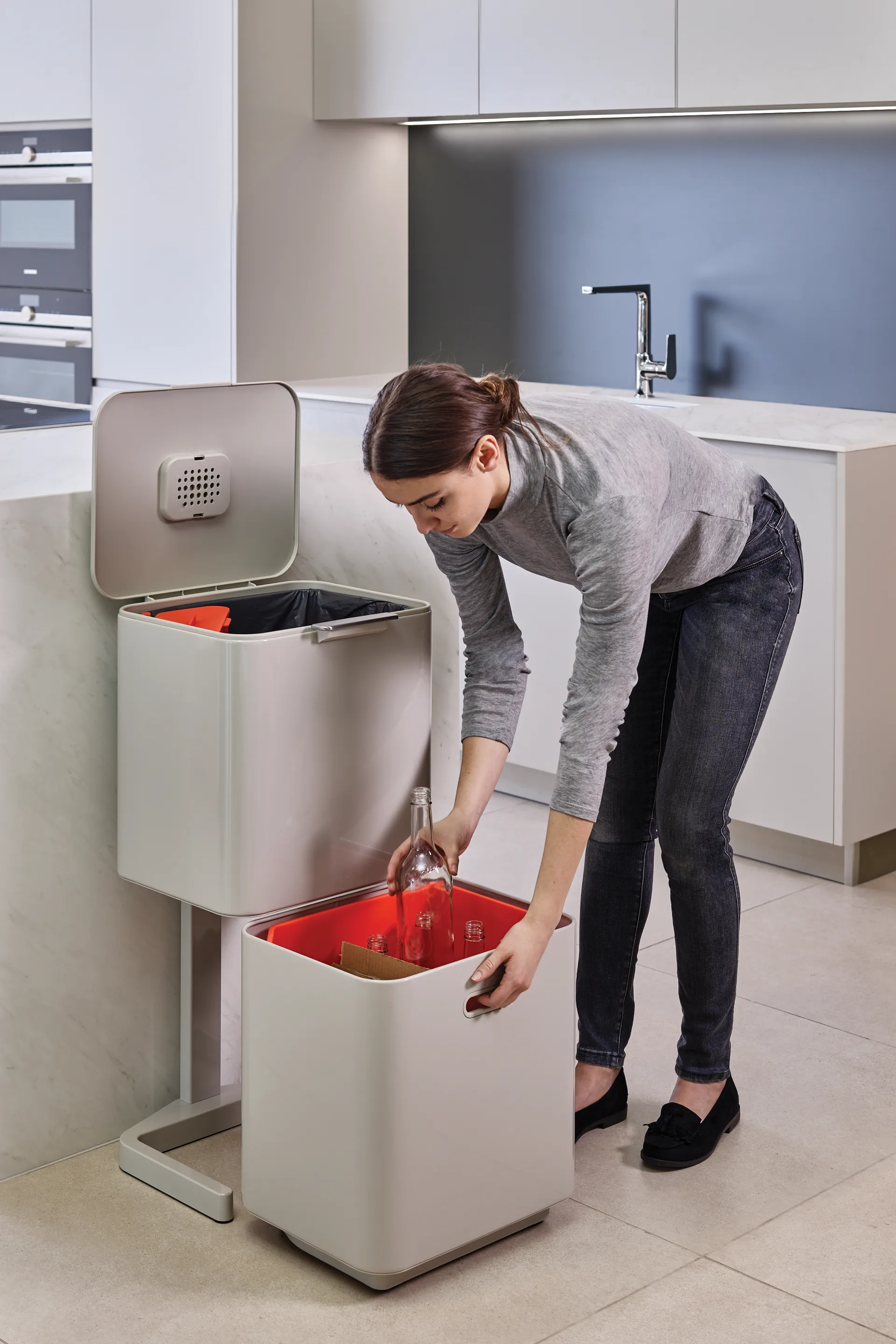 Joseph Joseph Totem Max trash bin 60 L, Stone Joseph Joseph