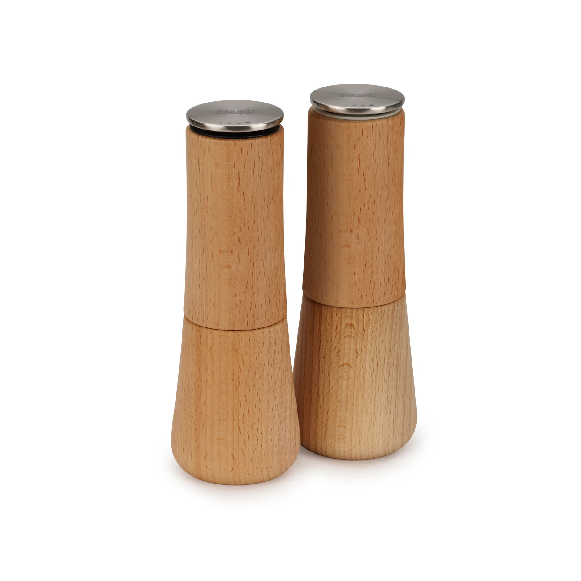 Milltop No Spill Salt Mill 19 cm, Beech Joseph Joseph