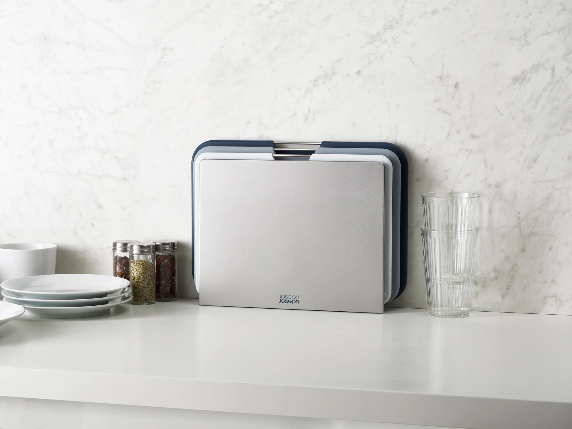 Nest chopping board large 3 pieces, Grey Joseph Joseph