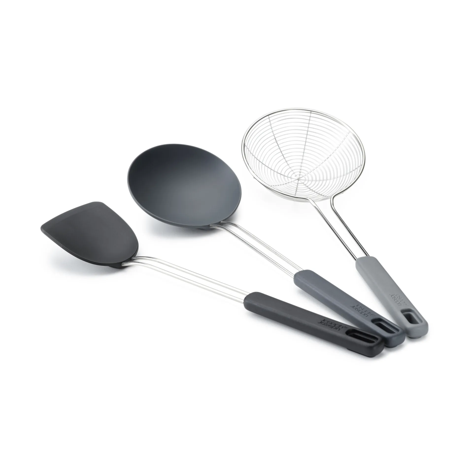 Nest Fusion Wok Set 3 Pieces, Black Joseph Joseph