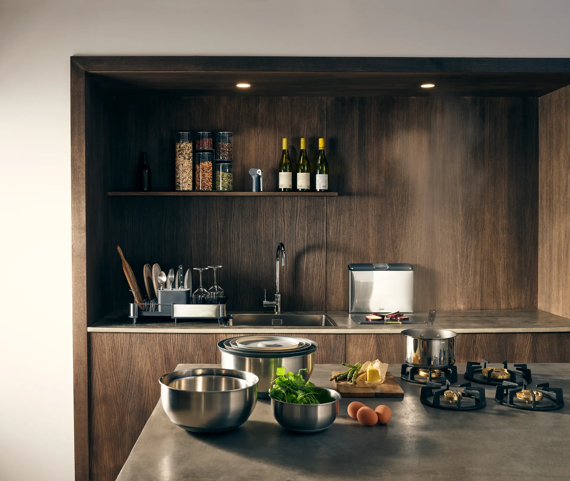 Nest Prep & Store Bowls 8 Pieces, Steel Joseph Joseph