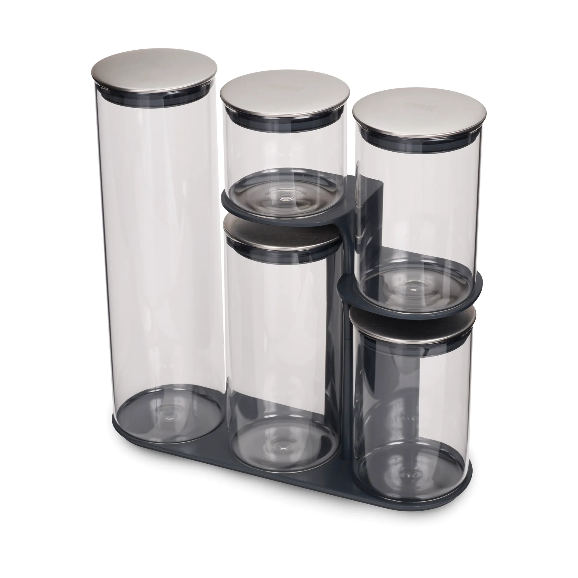 Podium storage jar 32.6 cm, Steel Joseph Joseph