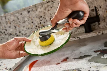 Sinktech dish brush with replacement head - Clear - Joseph Joseph