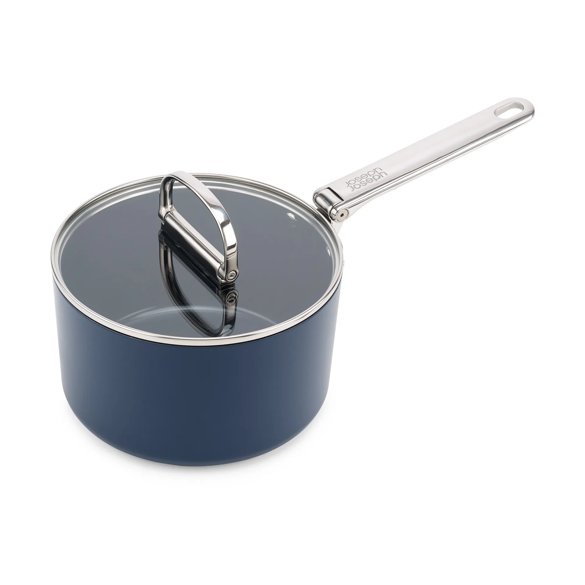 Space non-stick saucepan with lid Ø19 cm, Blue Joseph Joseph