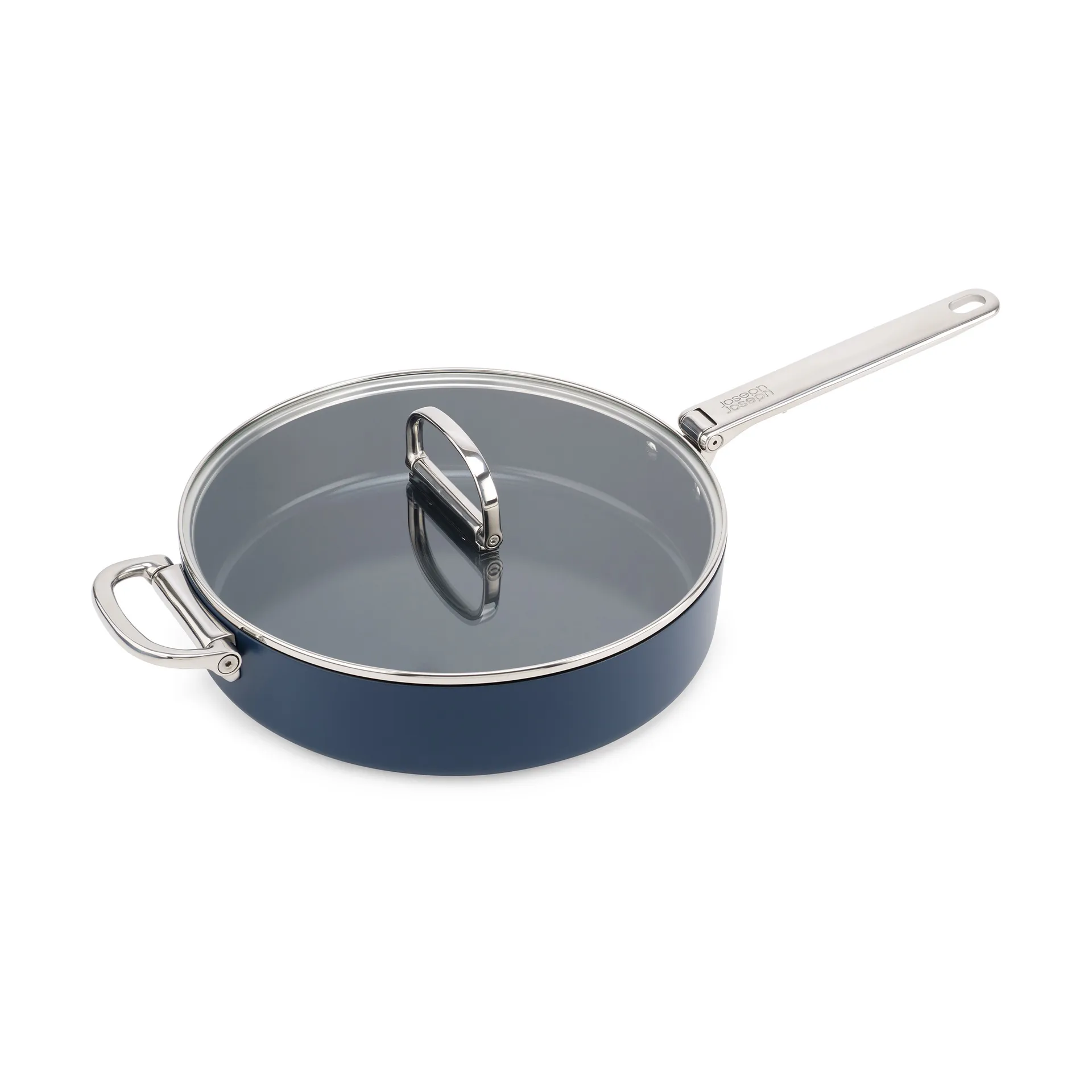 Space non-stick saucepan with lid Ø28 cm, Blue Joseph Joseph