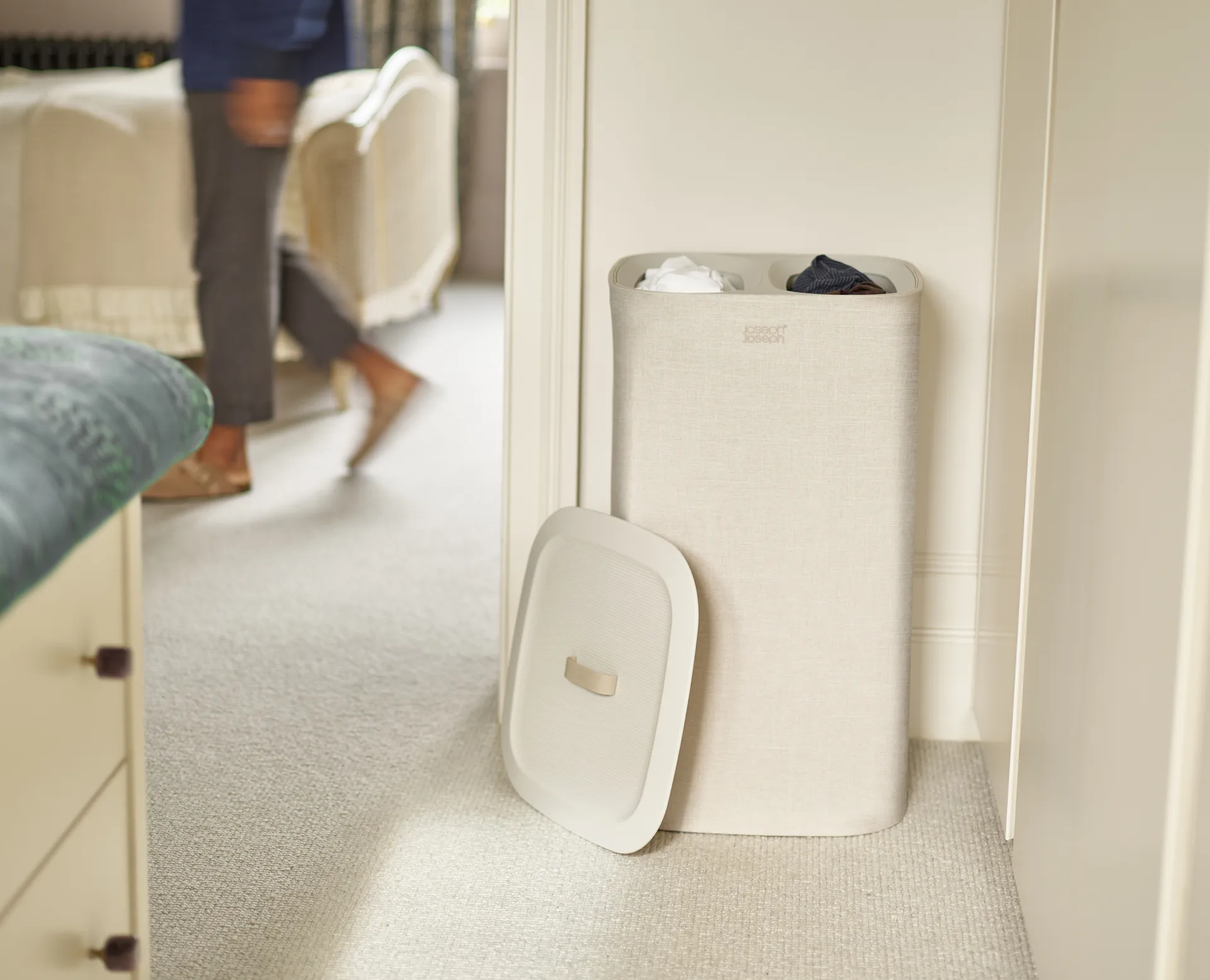 Tota laundry basket 60 L, Ecru Joseph Joseph