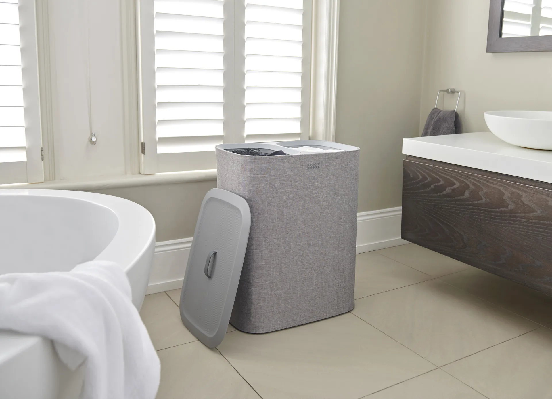 Tota laundry basket 90 L, Grey Joseph Joseph