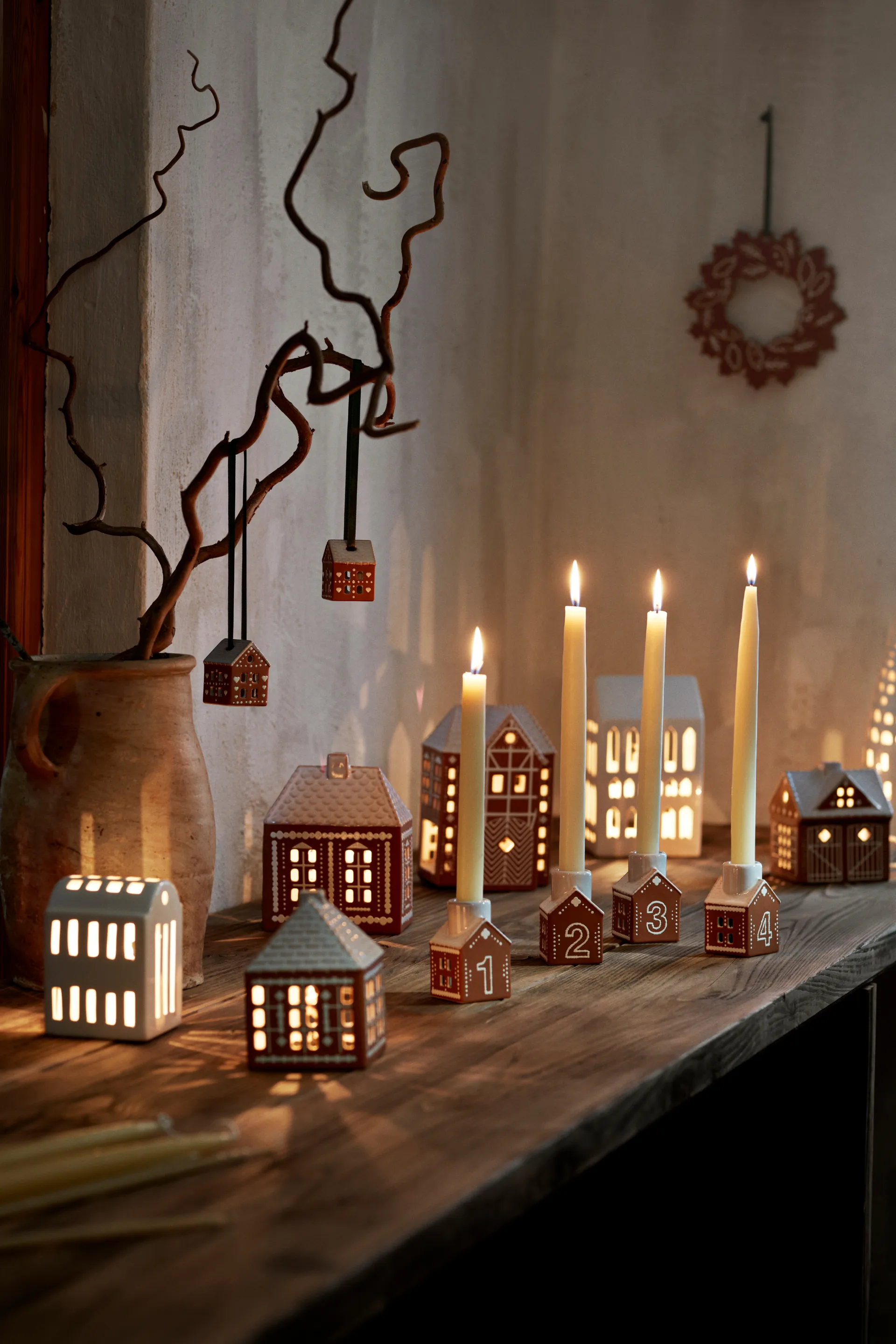 Gingerbread Christmas hanging 5 cm 2-pack, Brown Kähler