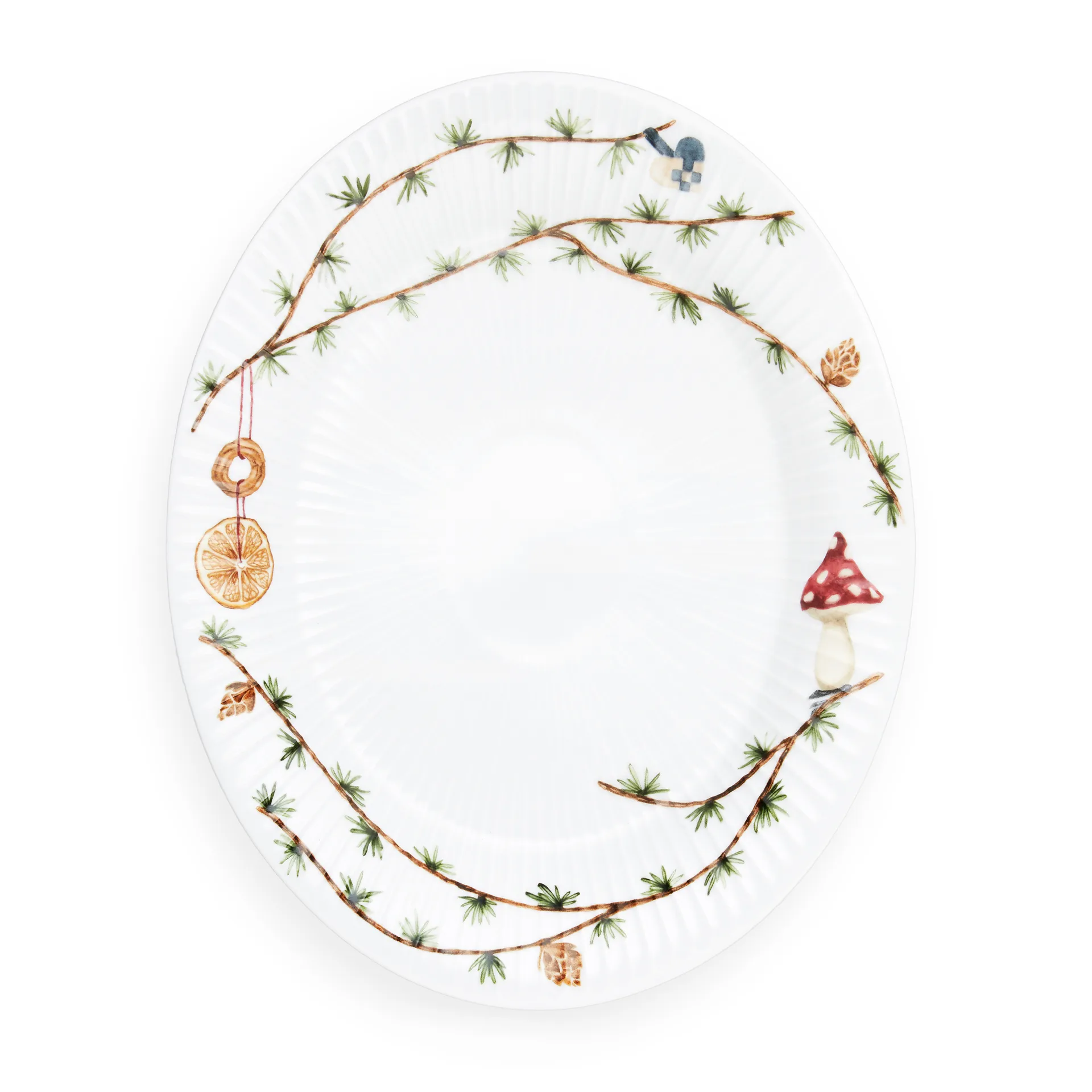 Hammershøi Christmas oval saucer, 22.5x28.5 cm Kähler