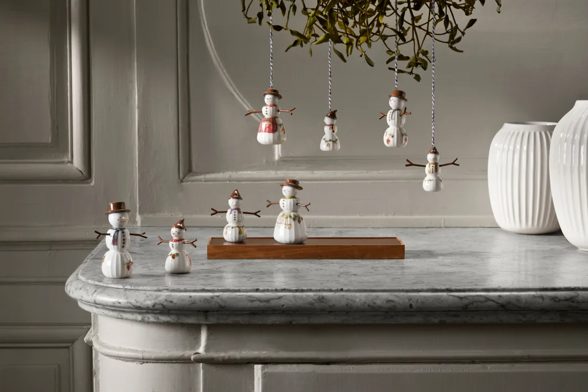 Hammershøi Christmas snowman, White Kähler