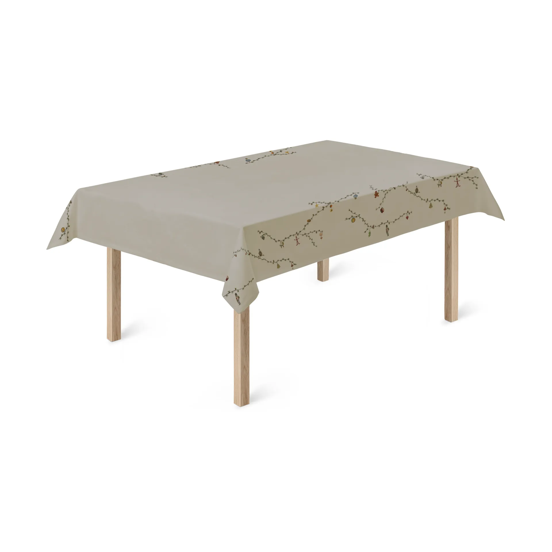 Hammershøi Christmas Tablecloth beige, 150x270 cm Kähler