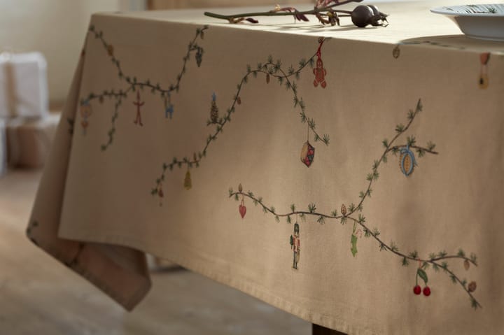 Hammershøi Christmas Tablecloth beige, 150x270 cm Kähler