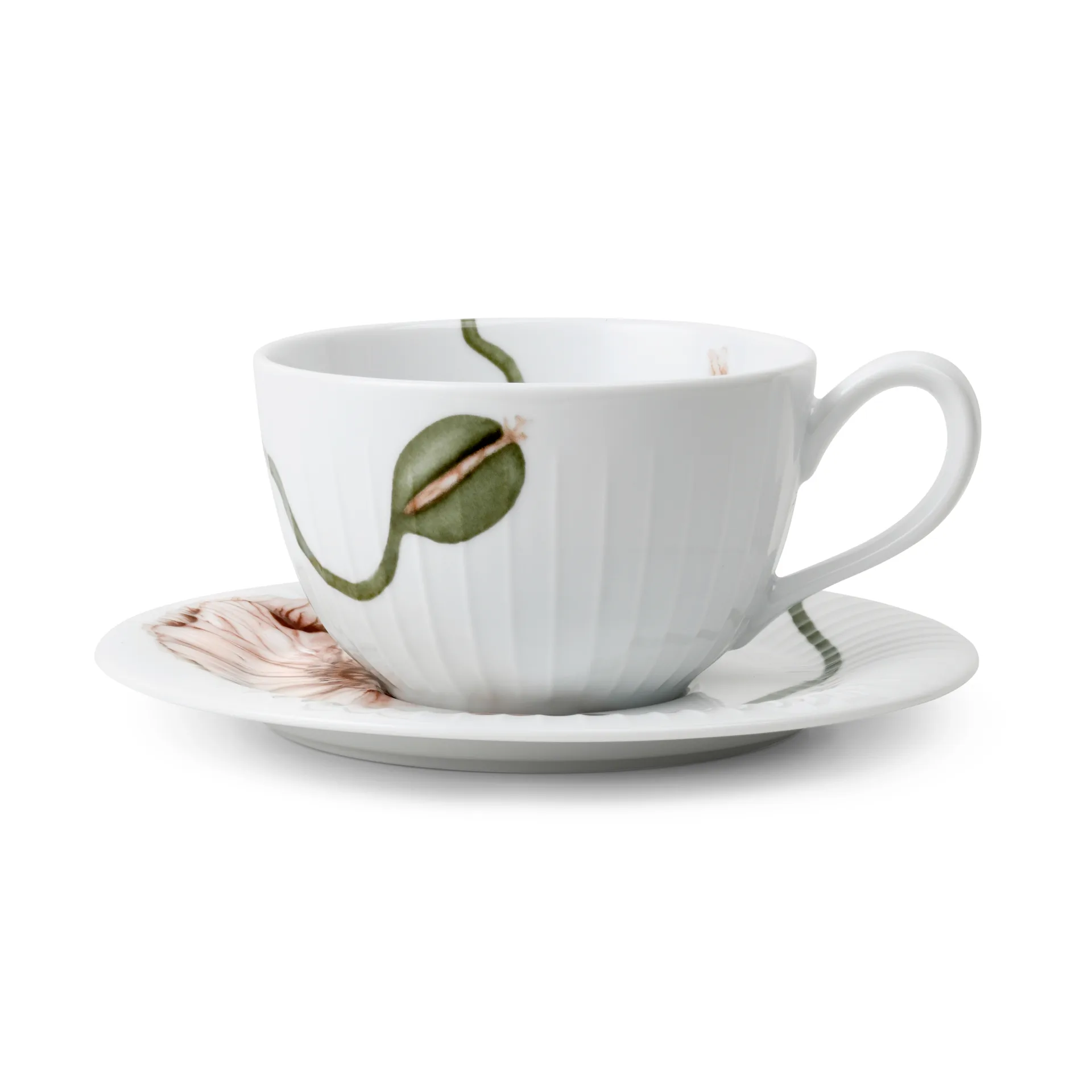 Hammershøi Poppy teacup with saucer 38 cl, white Kähler