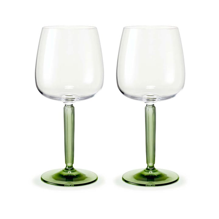 Hammershøi red wine glass 49 cl 2-pack, Clear-green Kähler