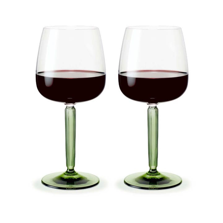 Hammershøi red wine glass 49 cl 2-pack, Clear-green Kähler