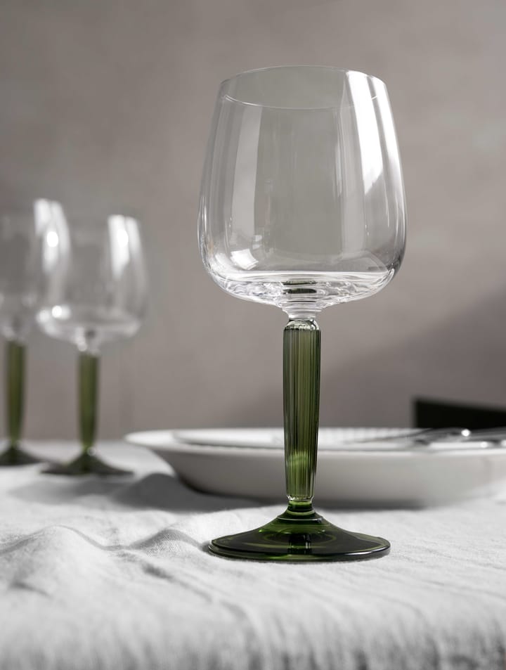 Hammershøi red wine glass 49 cl 2-pack, Clear-green Kähler