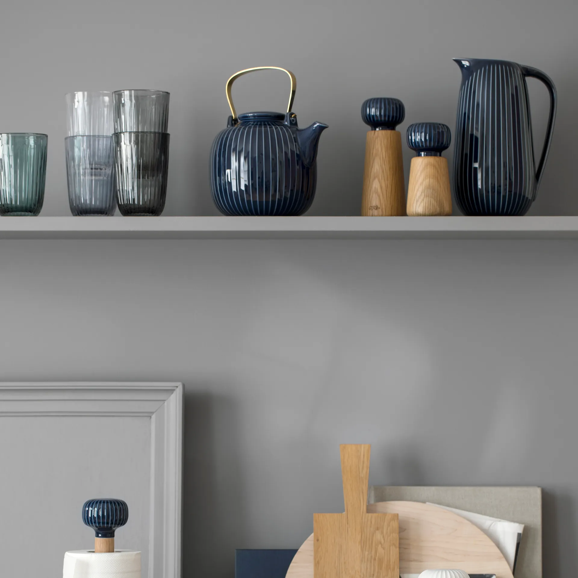 Hammershøi spice mill large, indigo Kähler