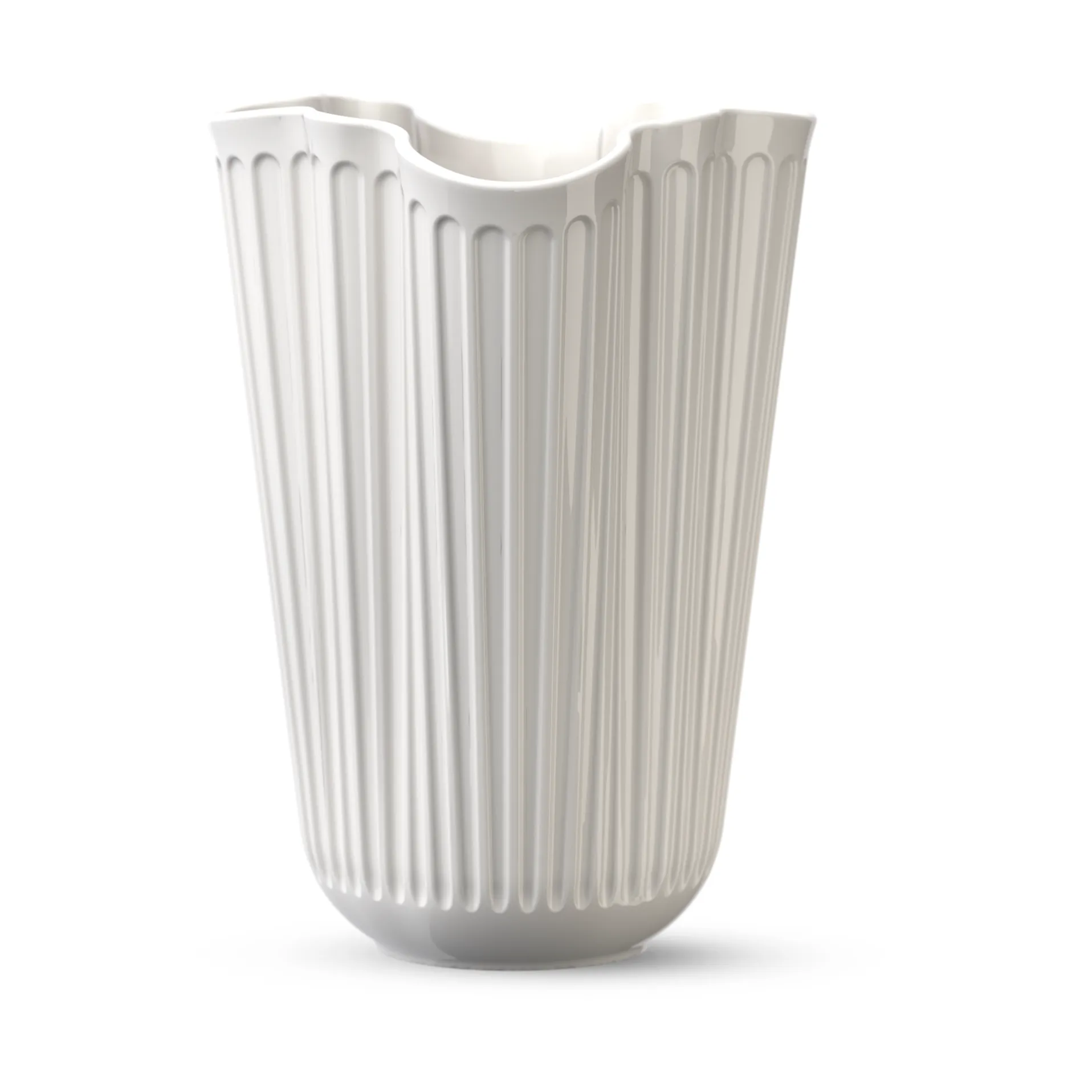 Hammershøi vase unfold, White, 16,5 cm Kähler