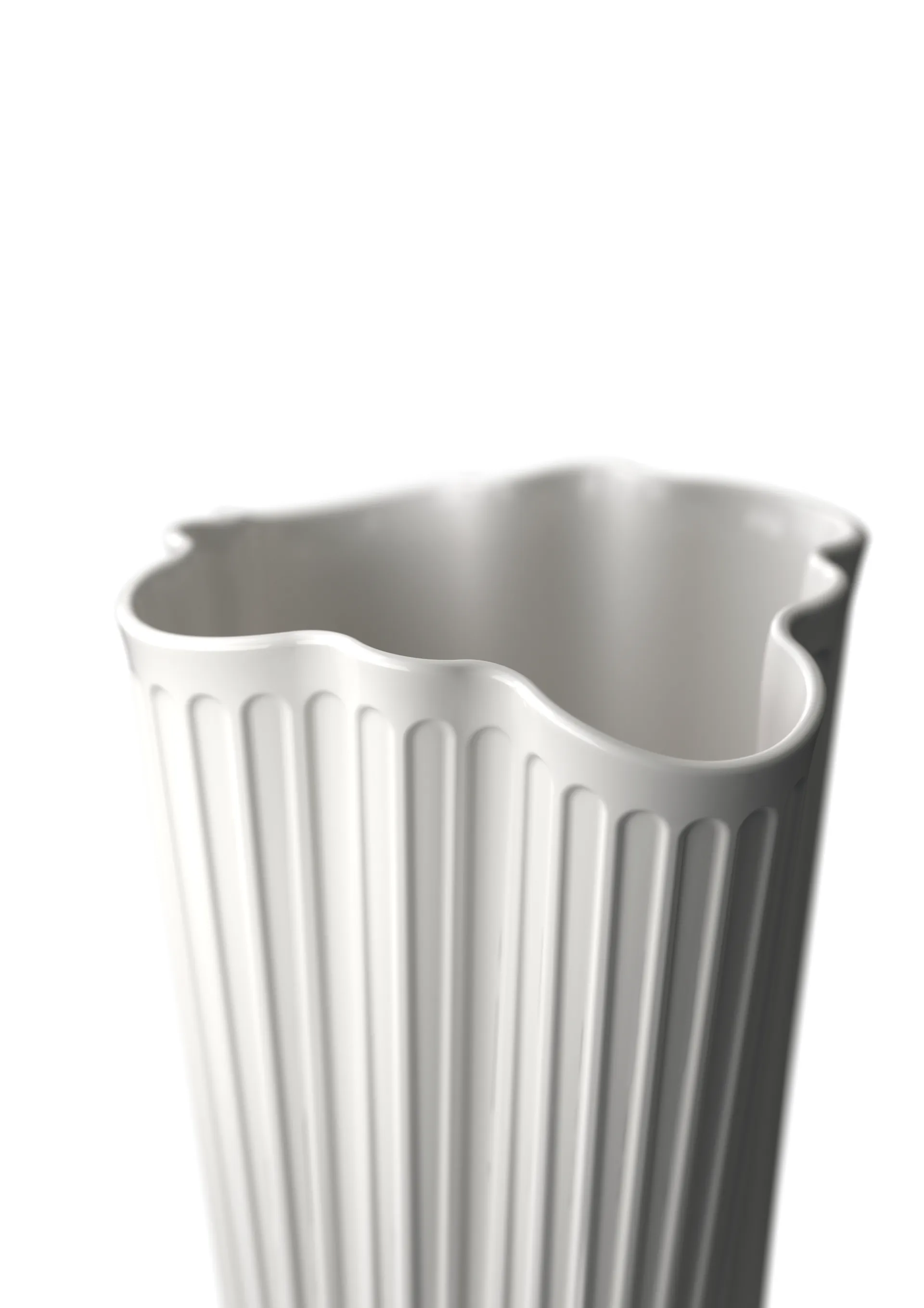 Hammershøi vase unfold, White, 20,5 cm Kähler