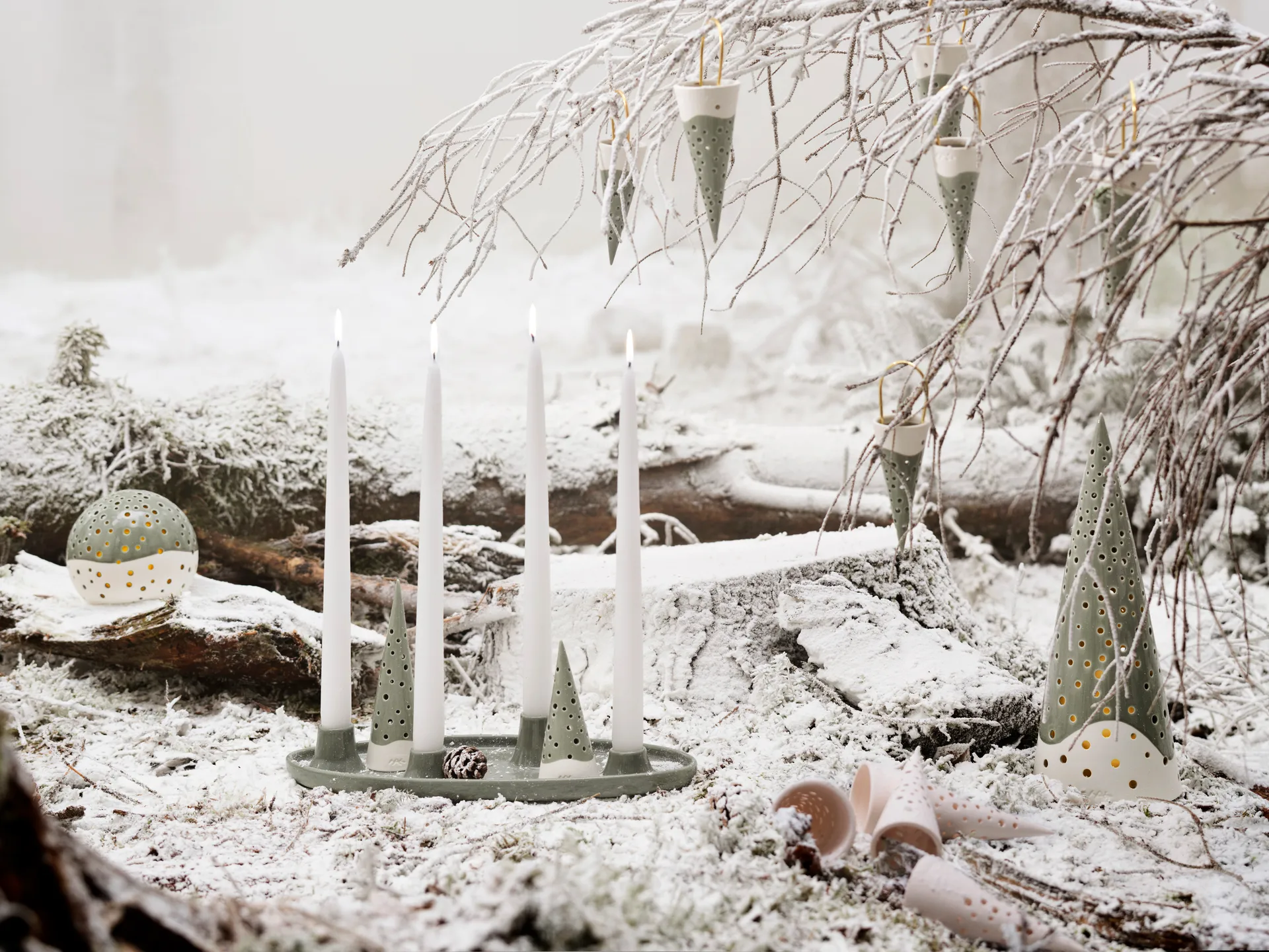 Nobili Christmas decoration 18 cm, Green Kähler