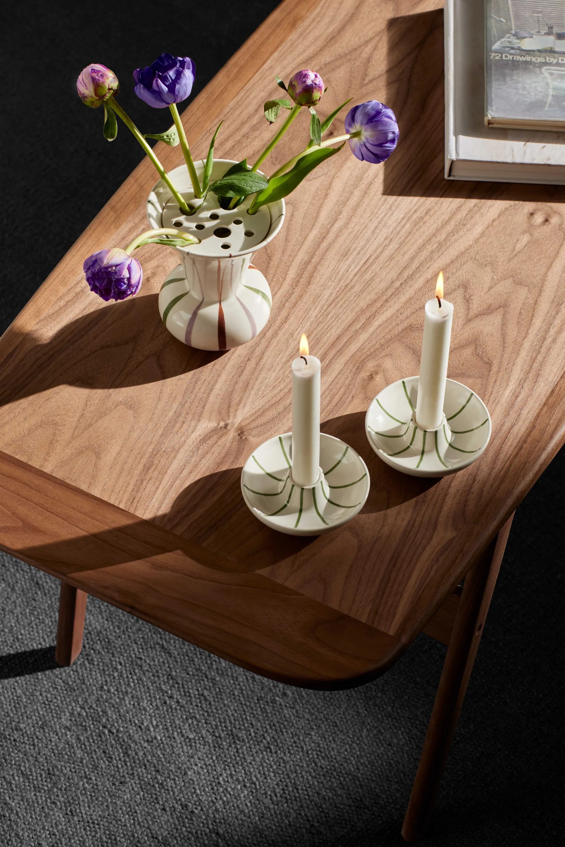 Signature candle holder, White-green Kähler