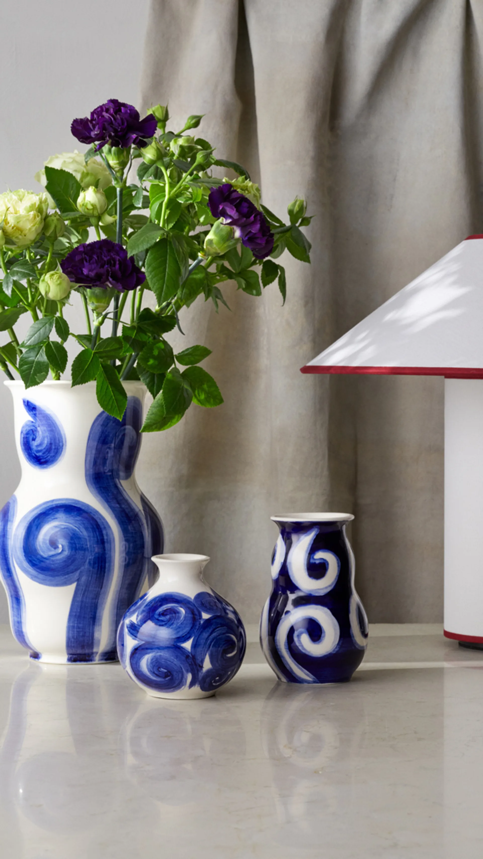 Tulle vase 22.5 cm, Blue Kähler