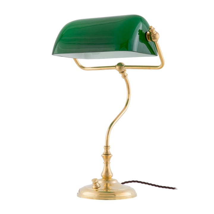 Bankirlamp table lamp, brass-green Karlskrona Lampfabrik