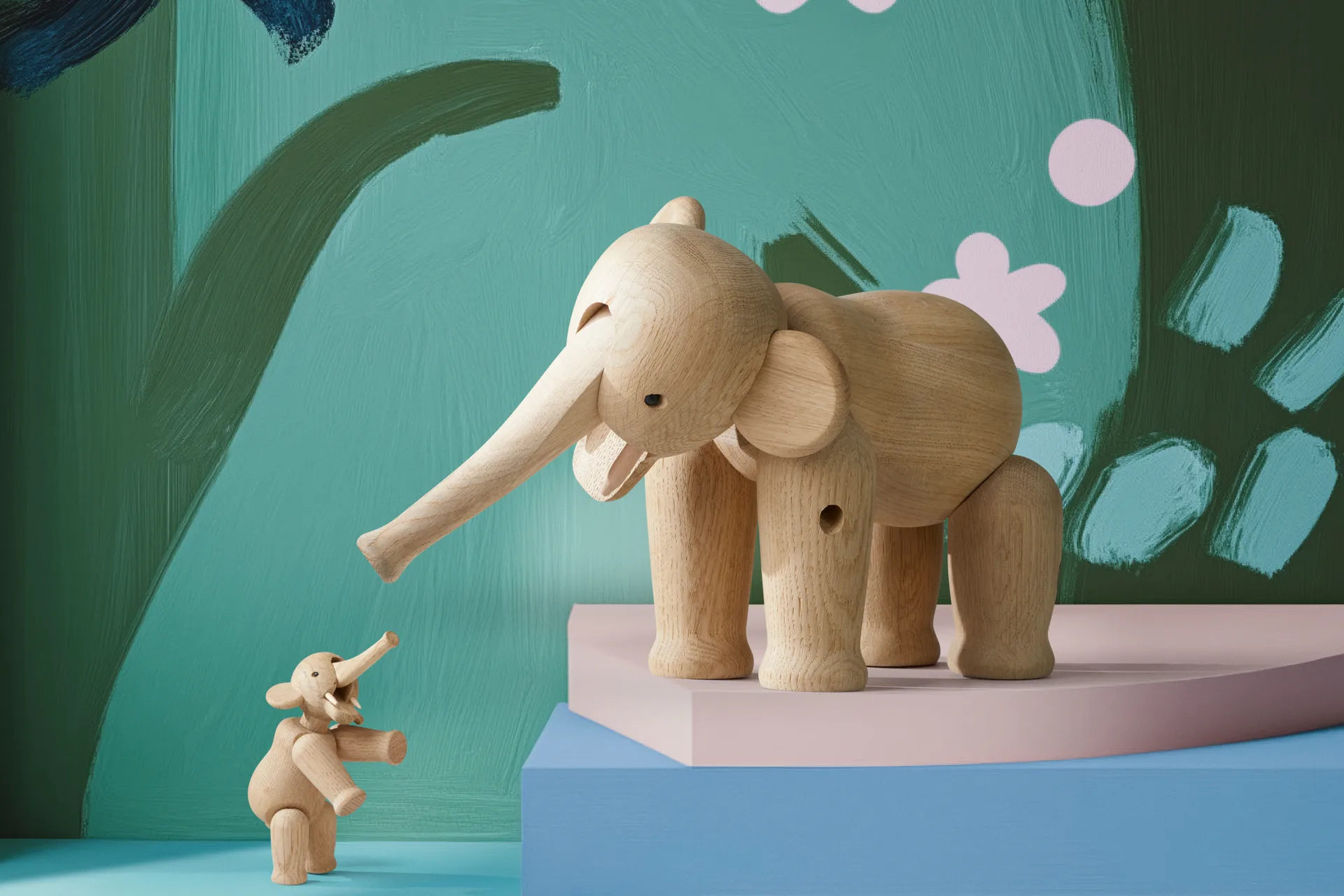 Kay Bojesen elephant large, Oak Kay Bojesen Denmark