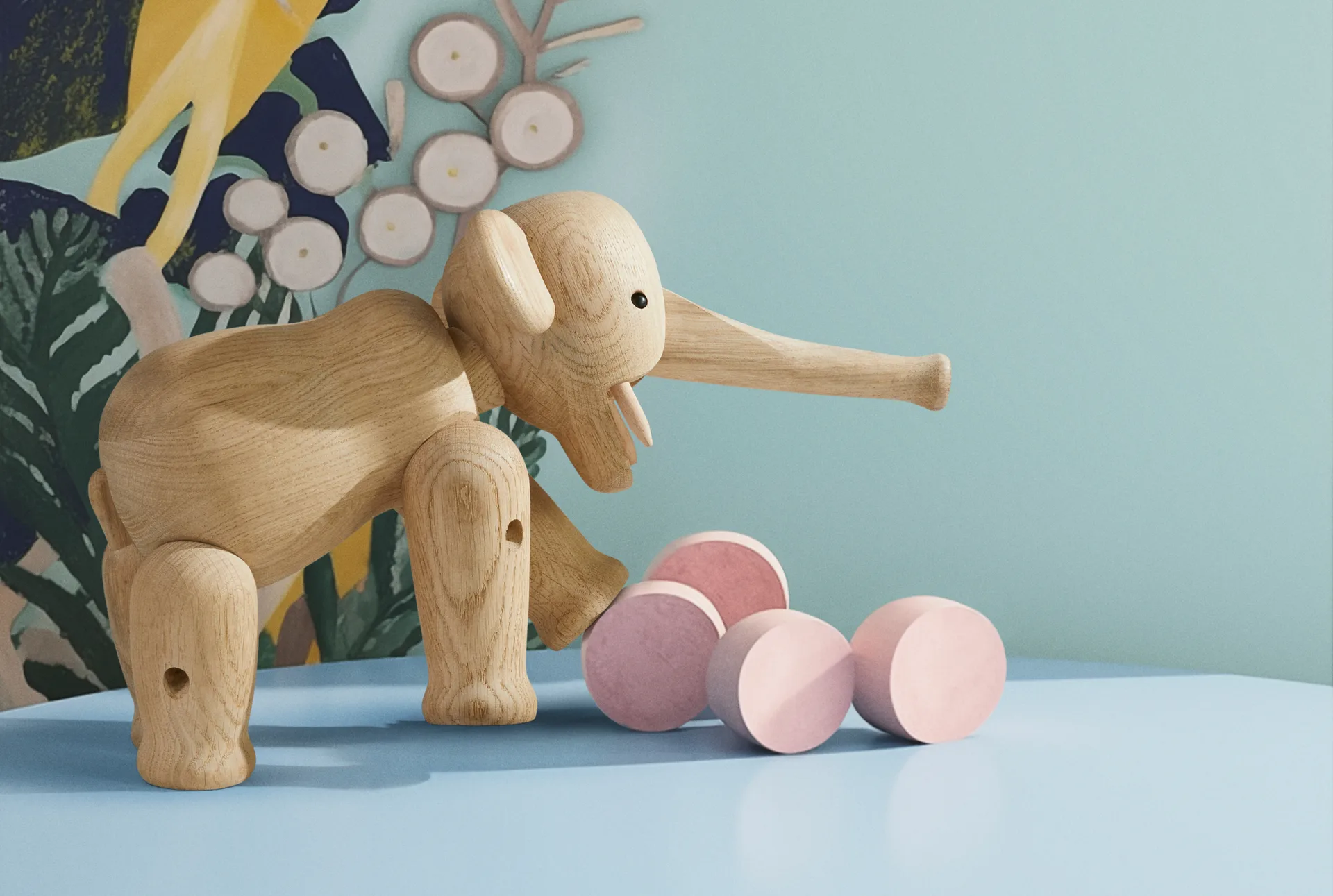 Kay Bojesen elephant large, Oak Kay Bojesen Denmark