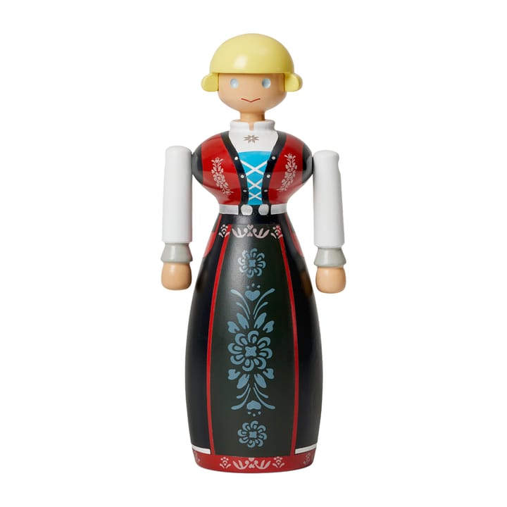 Kay Bojesen woman in Norwegian folk costume, Black-red-white Kay Bojesen Denmark