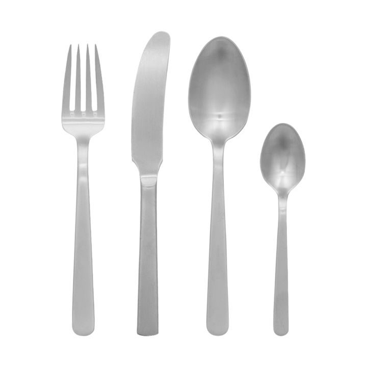 Grand Prix cutlery 16 pieces, Matte steel Kay Bojesen