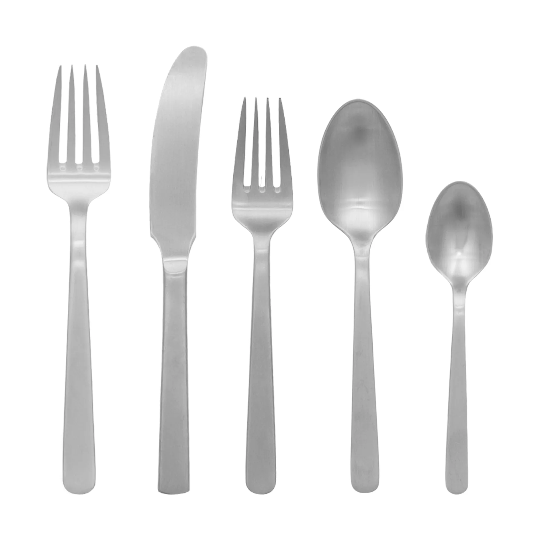 Grand Prix cutlery 5 pieces, Matte steel Kay Bojesen