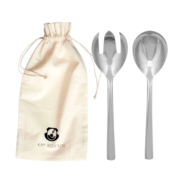 Grand Prix salad cutlery 18.5 cm 2 pieces, Polished steel Kay Bojesen