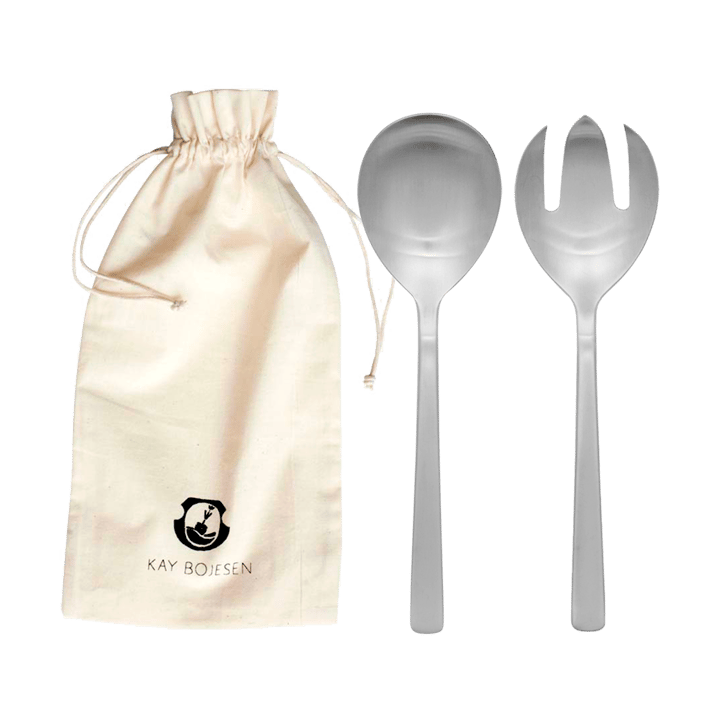 Grand Prix salad cutlery 23.5 cm 2 pieces, Matte steel Kay Bojesen